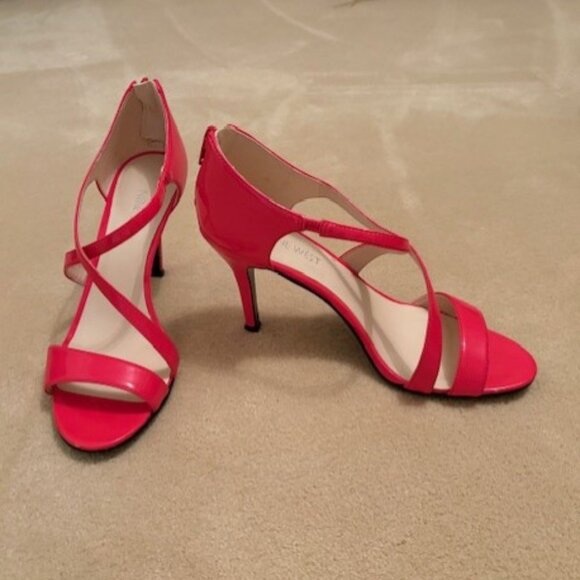 Nine West Pink Patent Sandal - Picture 1 of 6